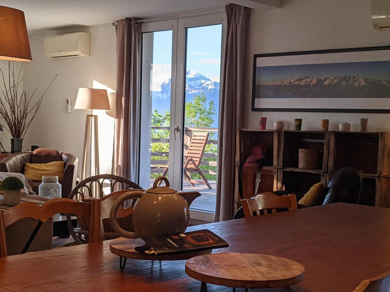 Maison Familiale En Montagne Avec Vue Merveilleuse Sur Le Massif De Belledonne Saint-Bernard  Extérieur photo